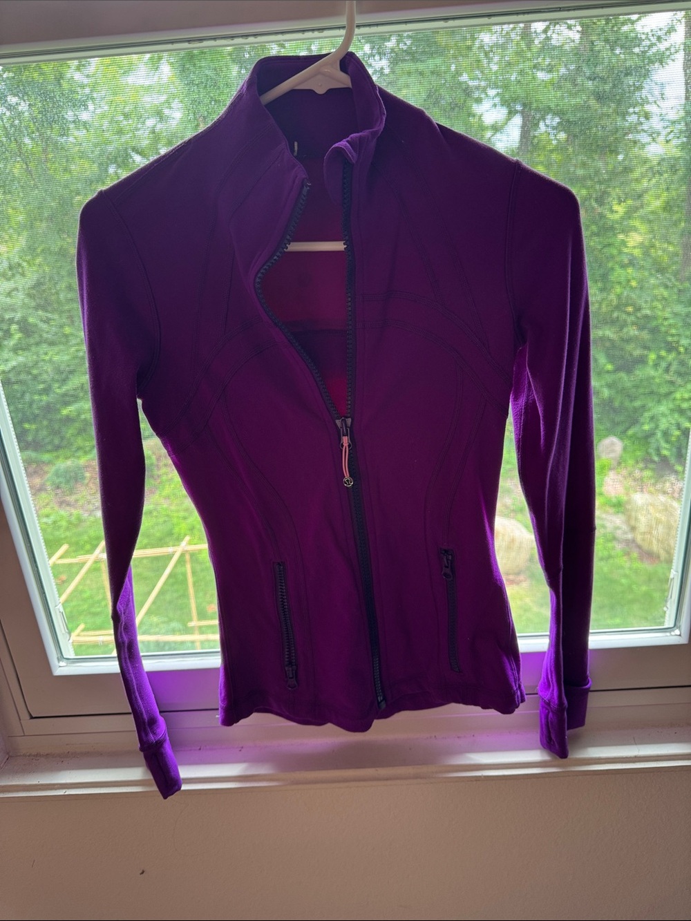 lululemon athletica Purple Fitted Zip Bomber Jacket